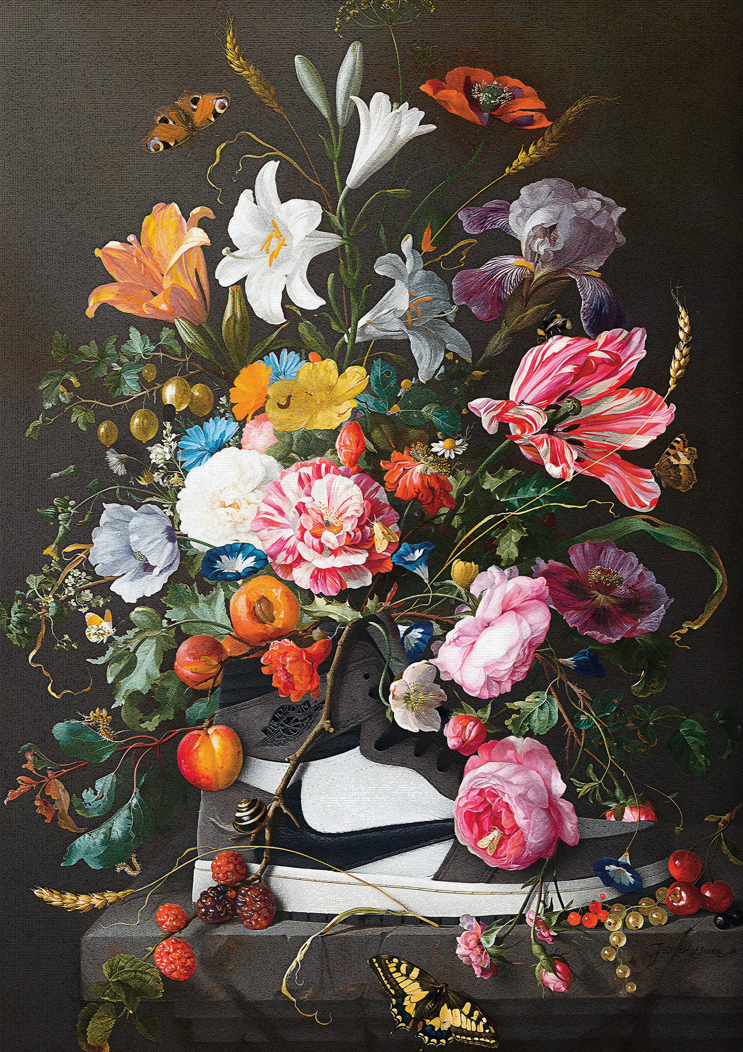 Nike Floral metal poster artwork